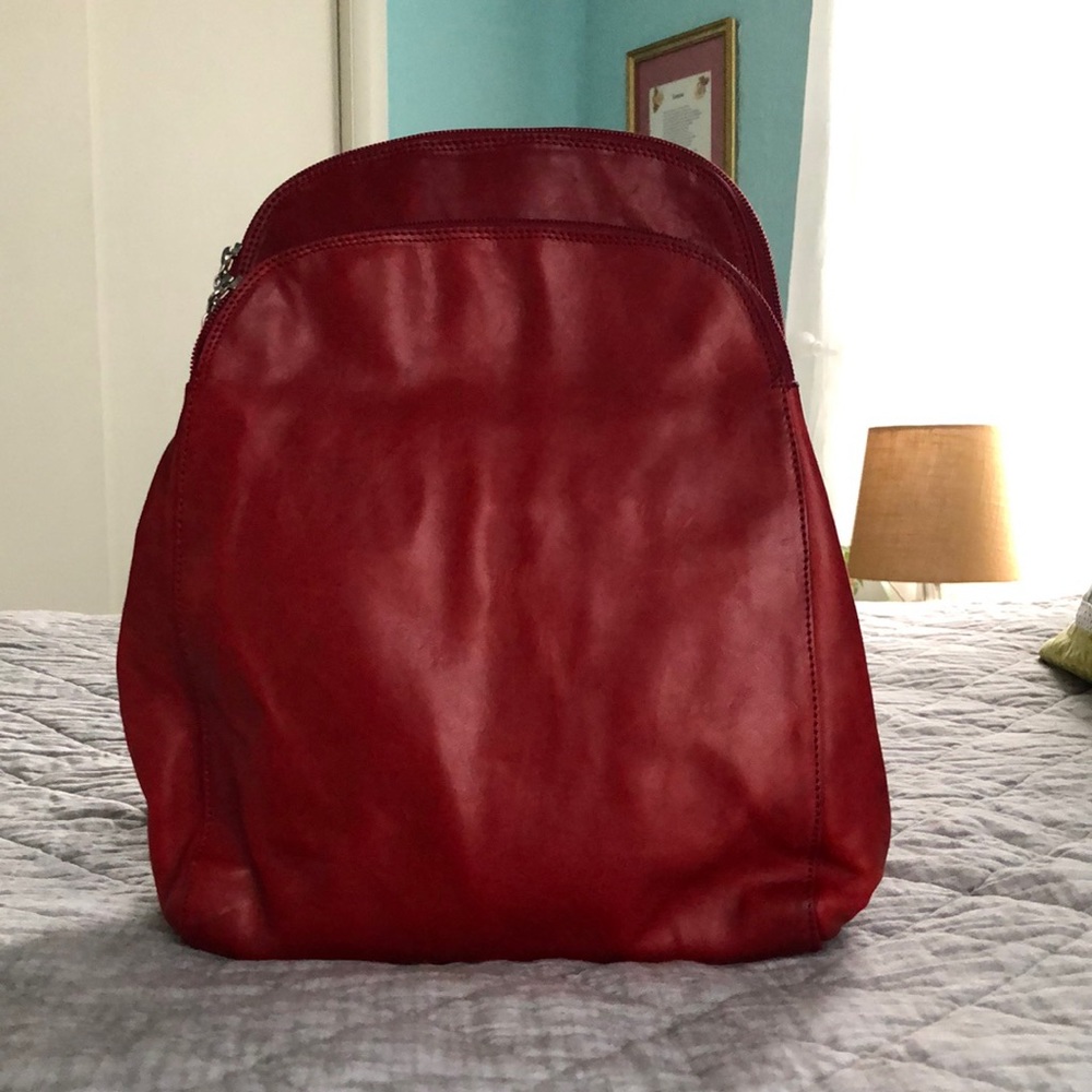 Gorgeous Red Leather Sling Pack